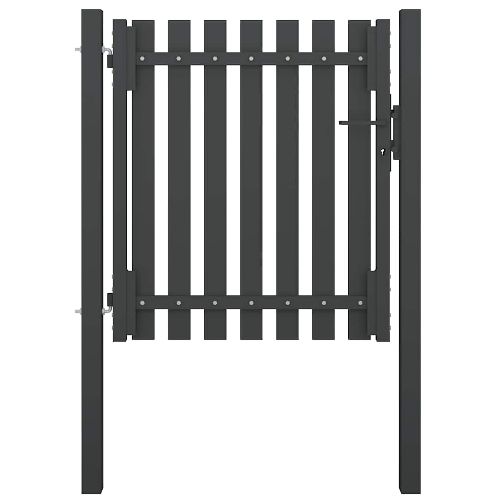 Vidaxl poort 1x1,25m staal antraciet