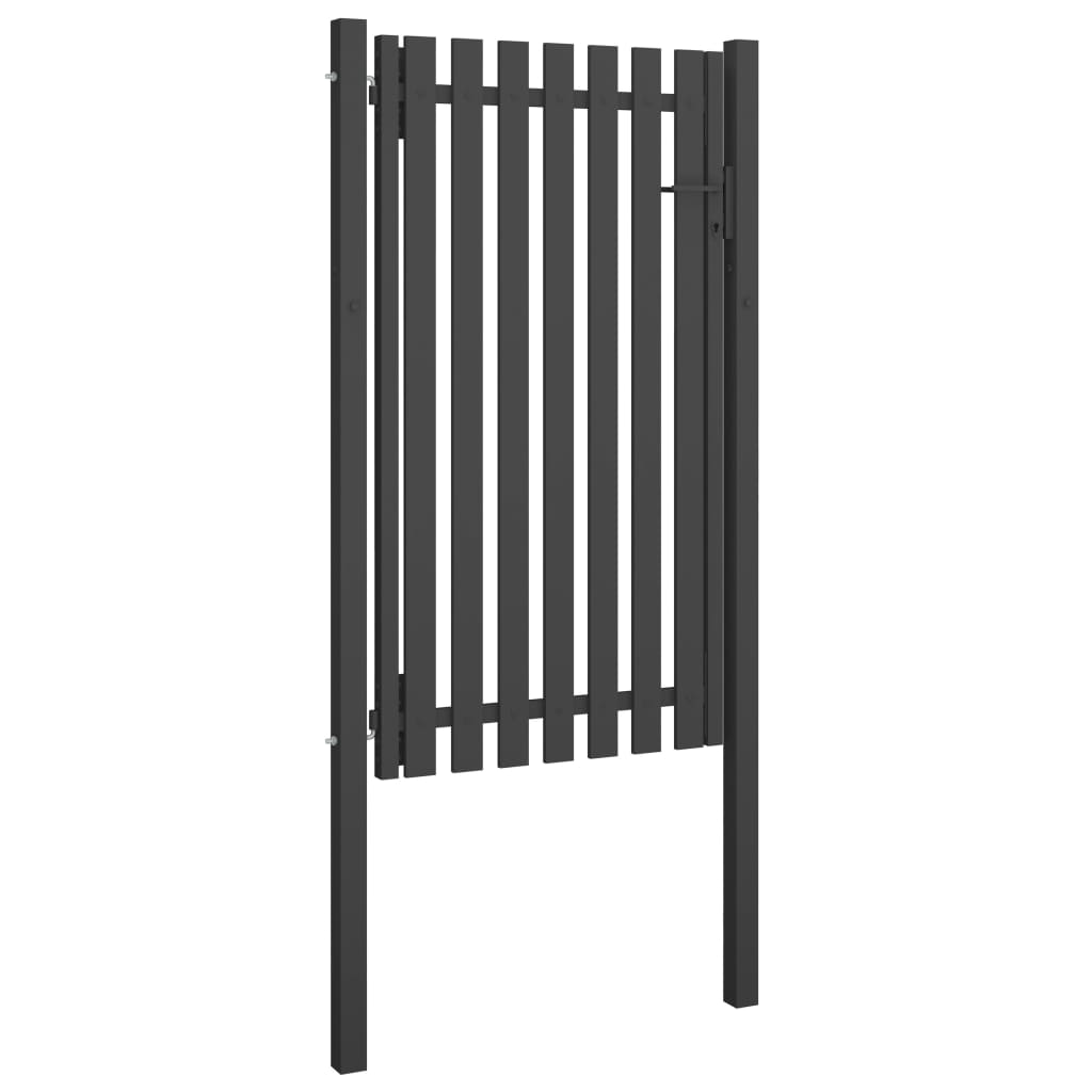 VidaXL Poort 1x2,25m staal antraciet