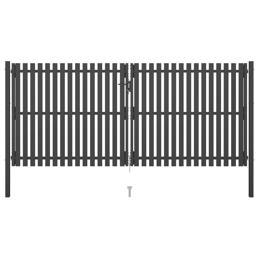 VidaXL Poort 4x2m staal antraciet