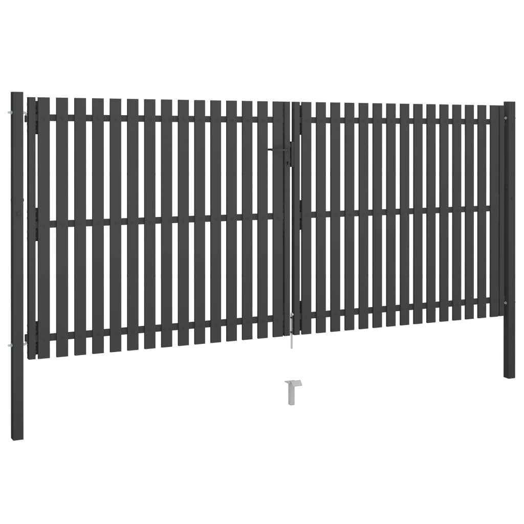 VidaXL Poort 4x2m staal antraciet