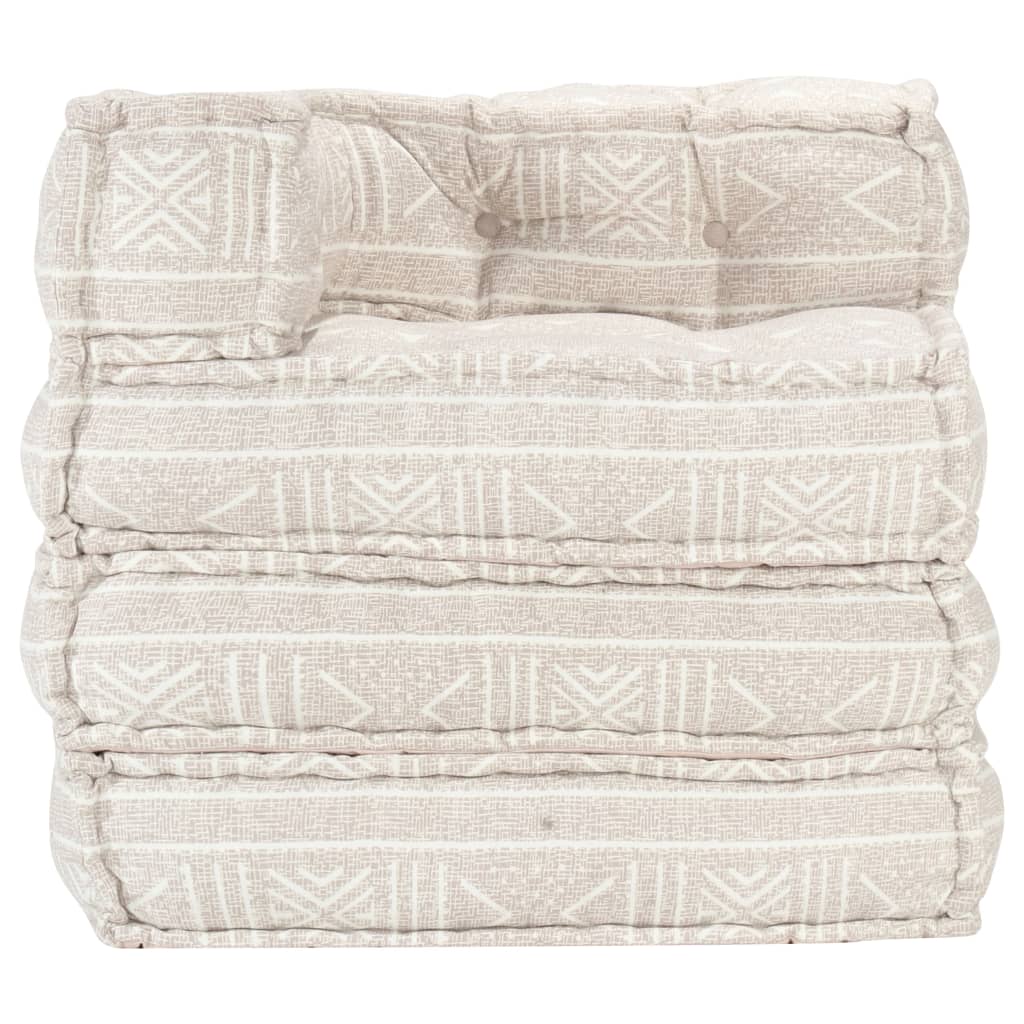 VidaXL Poef modulaire stof beige