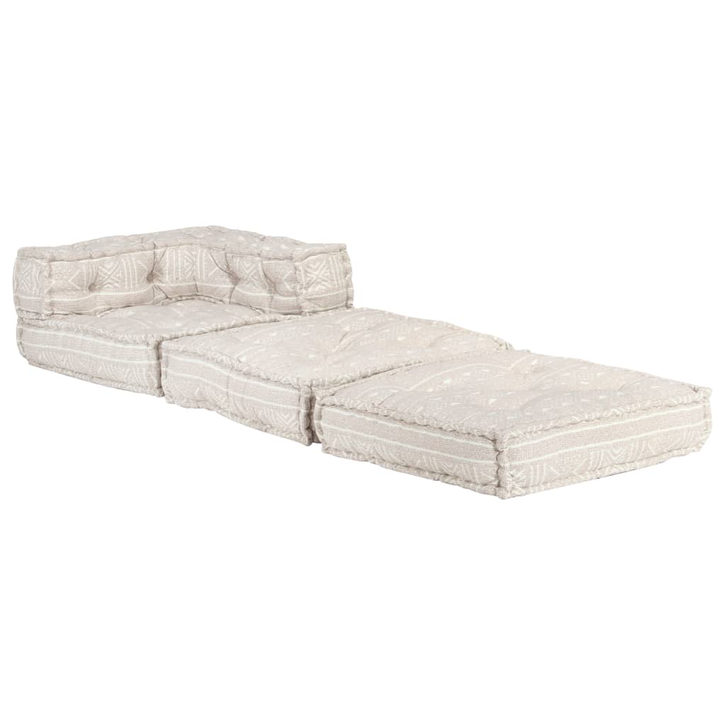 VidaXL Poef modulaire stof beige