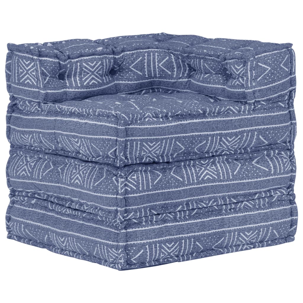 VidaXL Poef modulaire stof indigo
