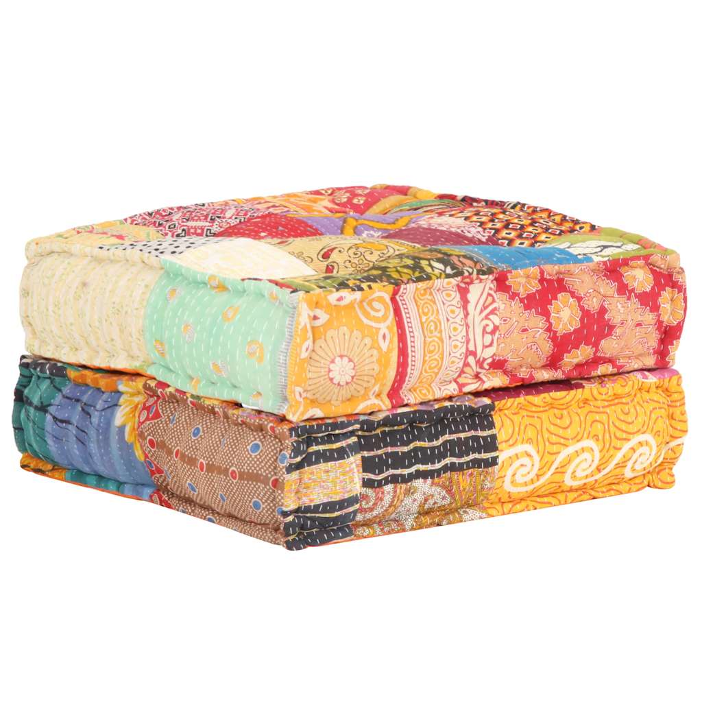Vidaxl poef 60x70x36 cm stof patchwork