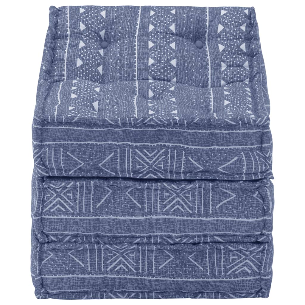 VidaXL Poef modulaire stof indigo