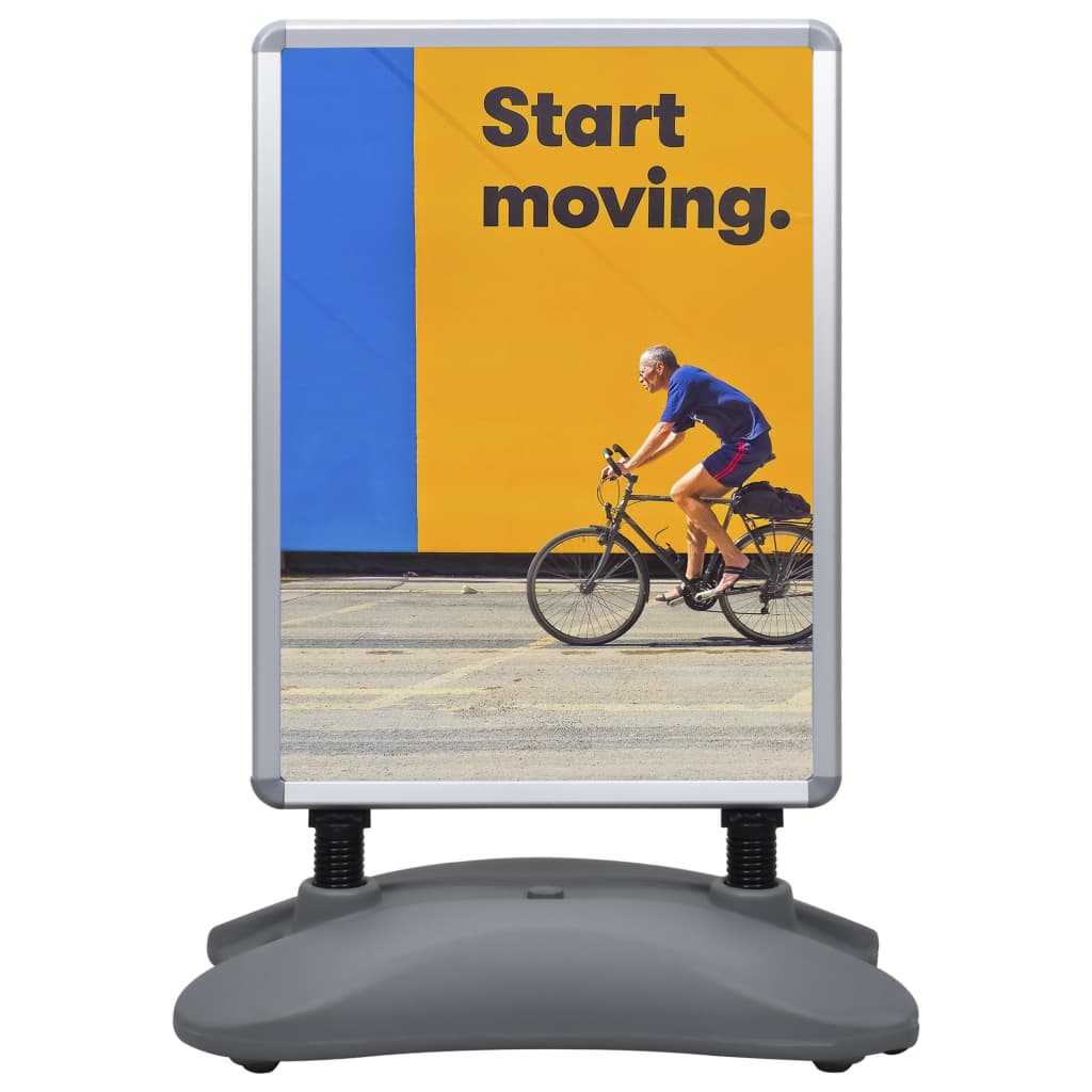 Vidaxl posterstandaard a1 waterdichte aluminiumlegering grijs