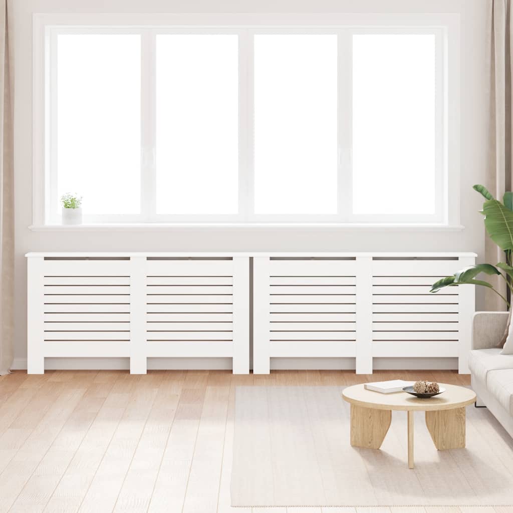 VidaXL Radiatorombouw 2 st 152x19x81,5 cm MDF wit