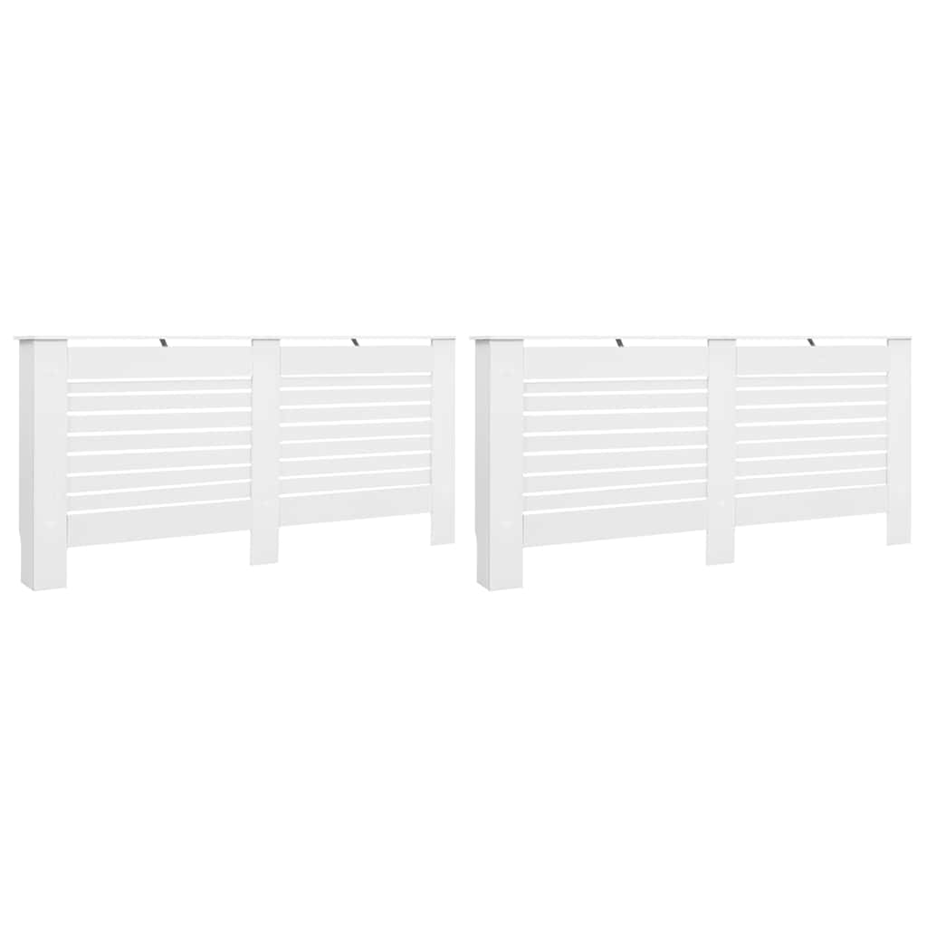 VidaXL Radiatorombouw 2 st 172x19x81,5 cm MDF wit