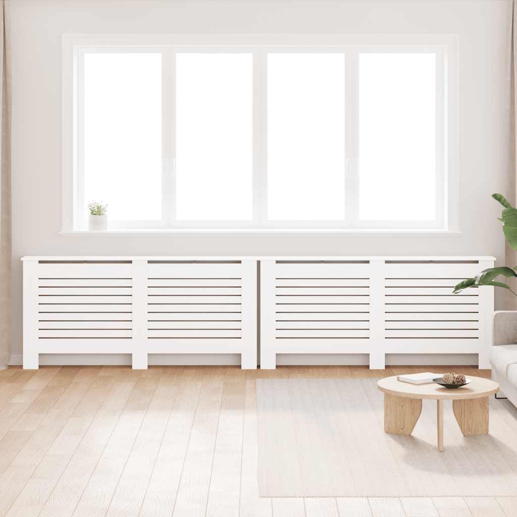 VidaXL Radiatorombouw 2 st 172x19x81,5 cm MDF wit