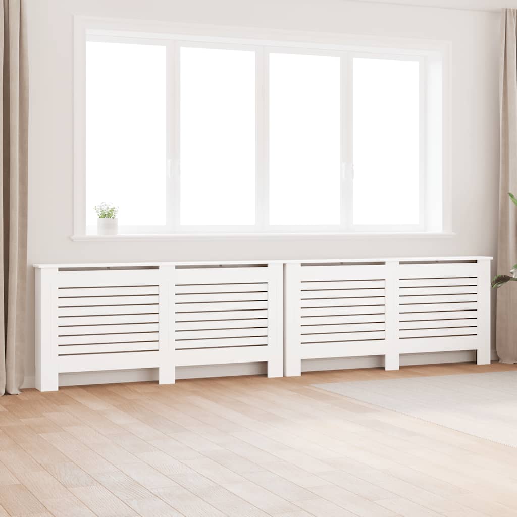 VidaXL Radiatorombouw 2 st 172x19x81,5 cm MDF wit