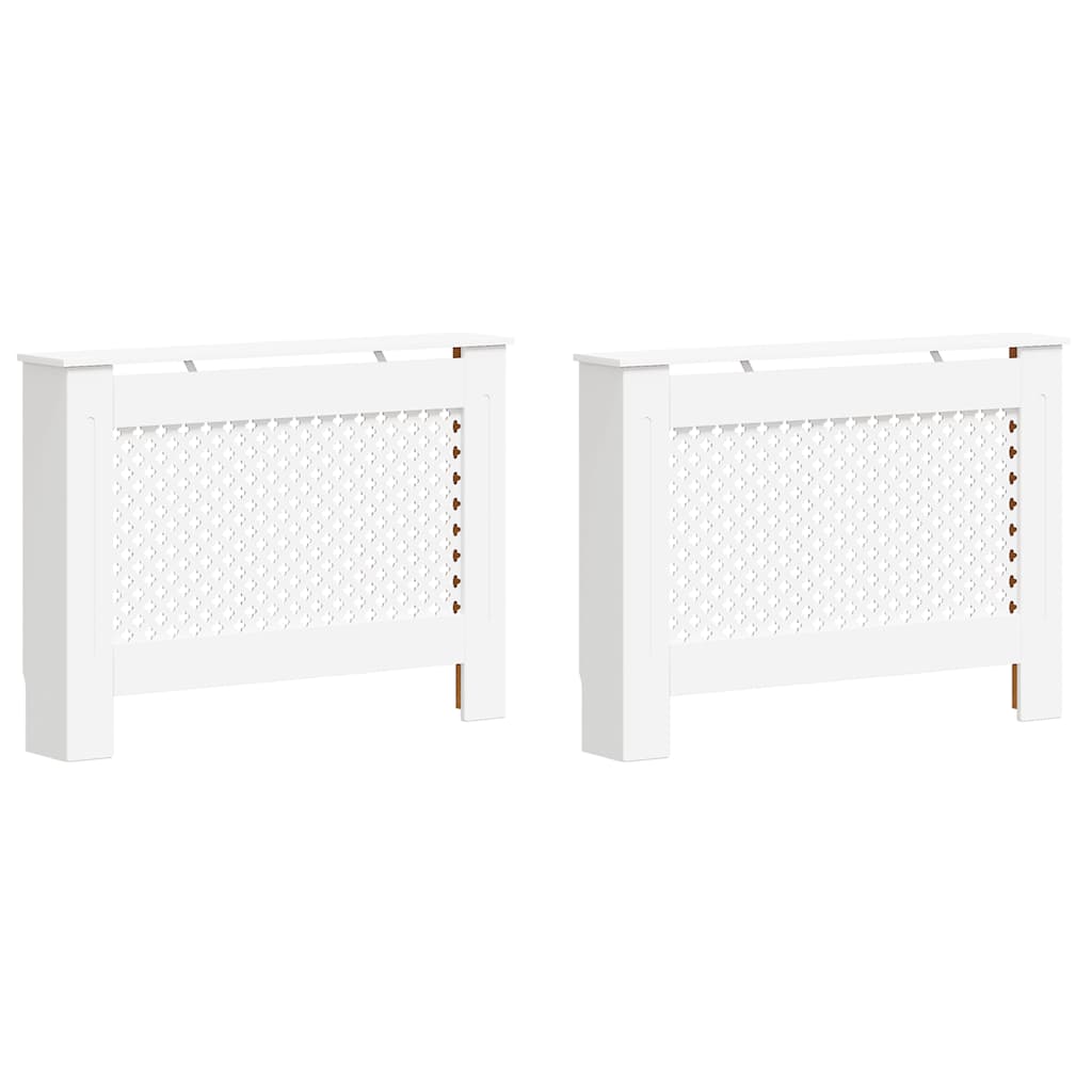 Vidaxl radiatorombouwen 2 st 112x19x81,5 cm mdf wit