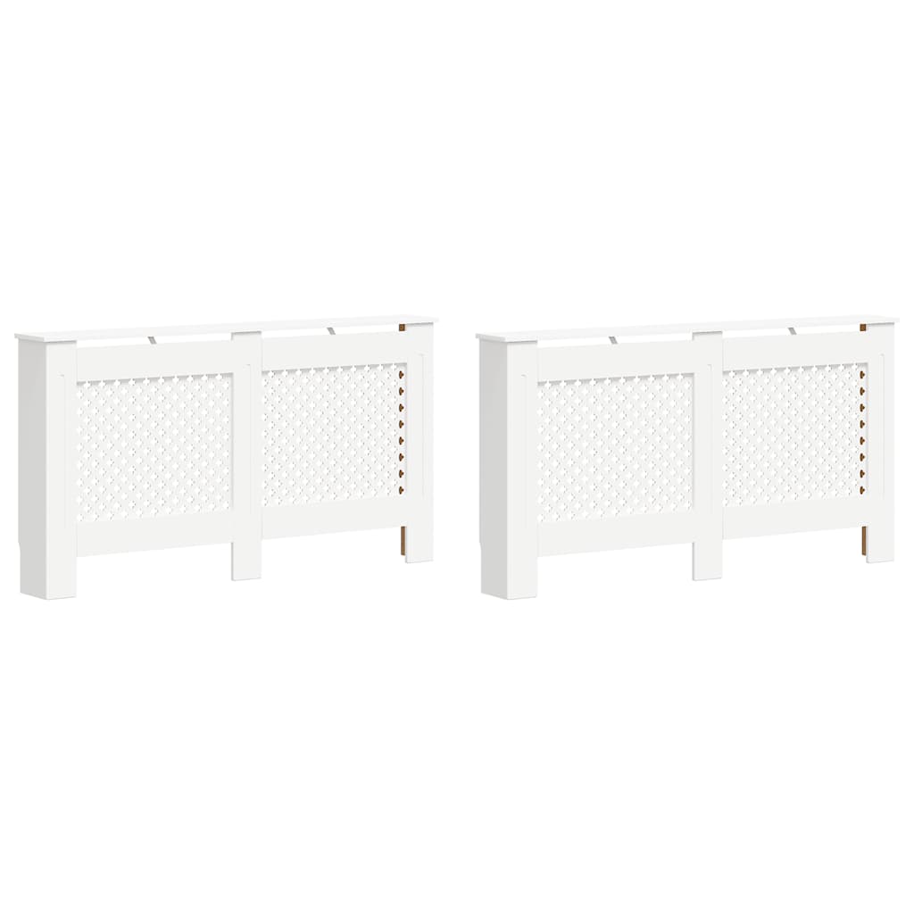 VidaXL Radiatorombouw 2 st 152x19x81,5 cm MDF wit