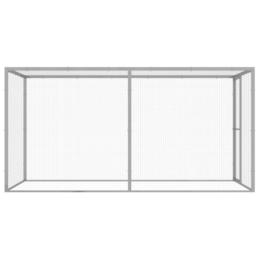 VidaXL Kattenkooi 3x1,5x1,5m gegalvaniseerd staal