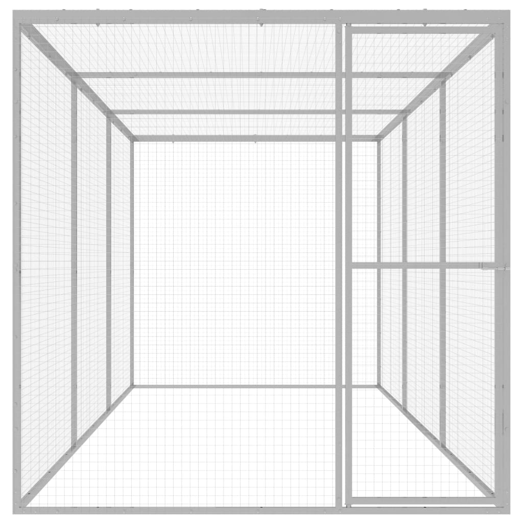 VidaXL Kattenkooi 4,5x1,5x1,5m gegalvaniseerd staal