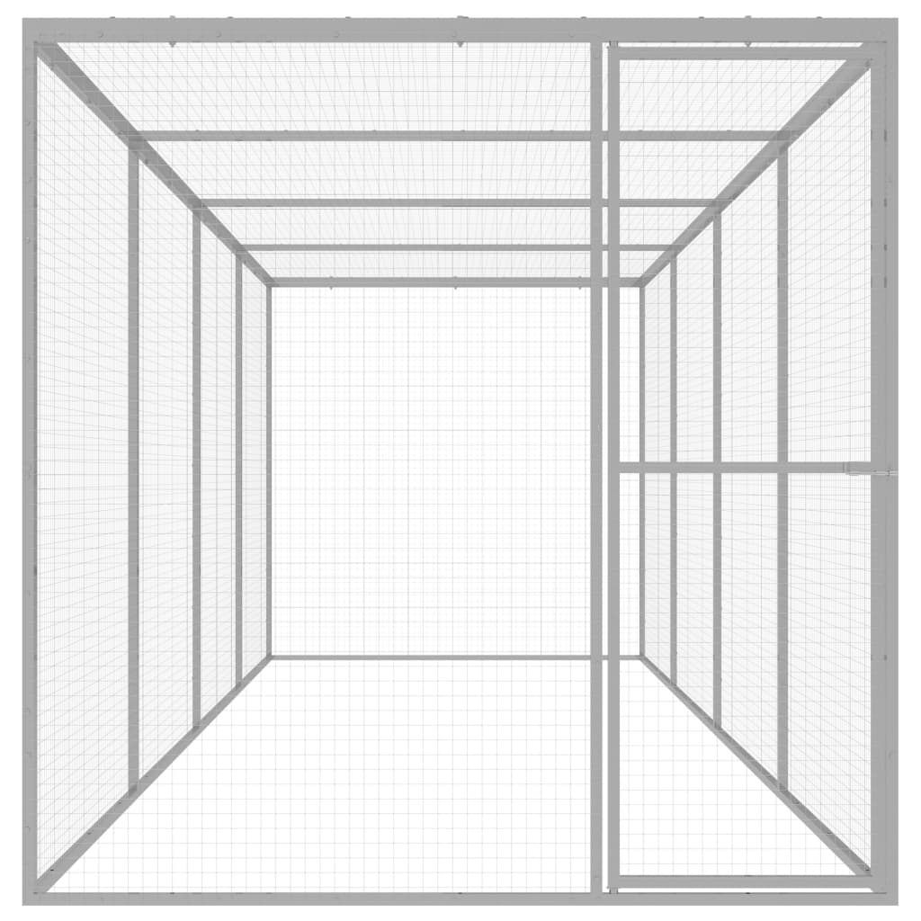 VidaXL Kattenkooi 6x1,5x1,5m gegalvaniseerd staal