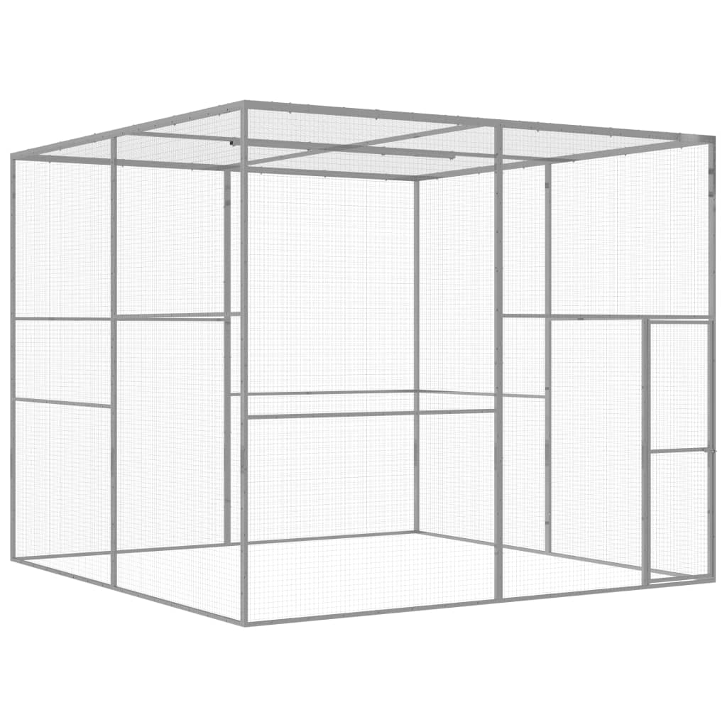 VidaXL Kattenkooi 3x3x2,5m gegalvaniseerd staal