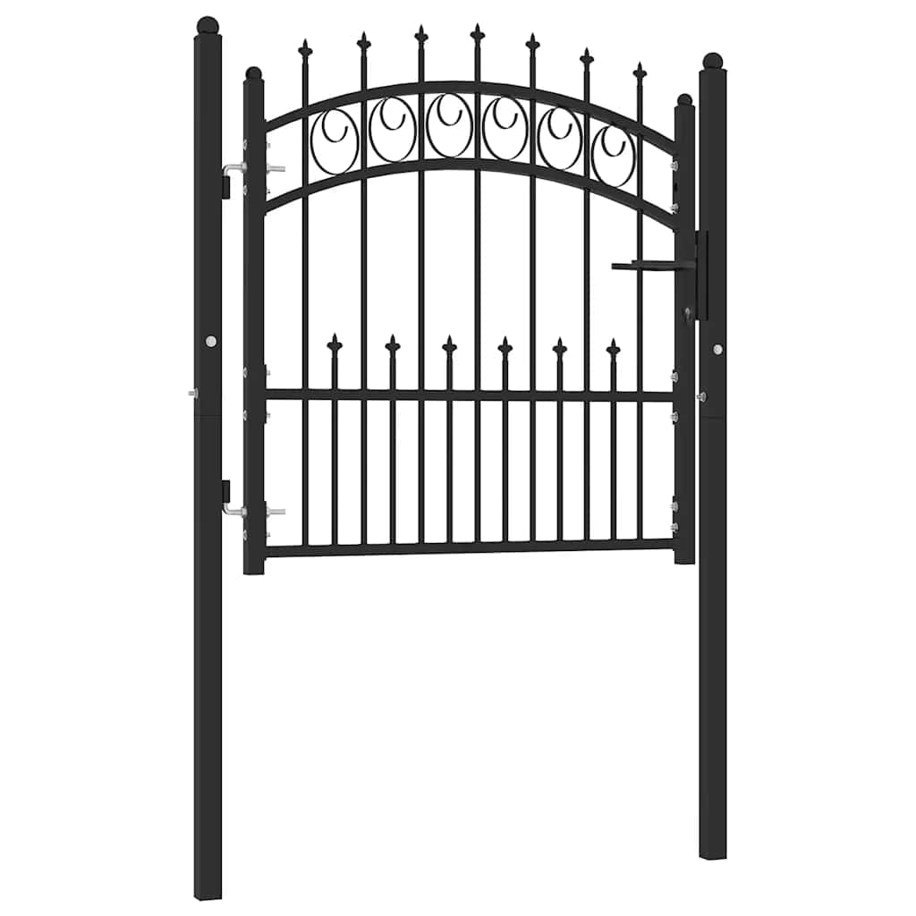 Vidaxl poort met speerpunten 100x100 cm staal zwart