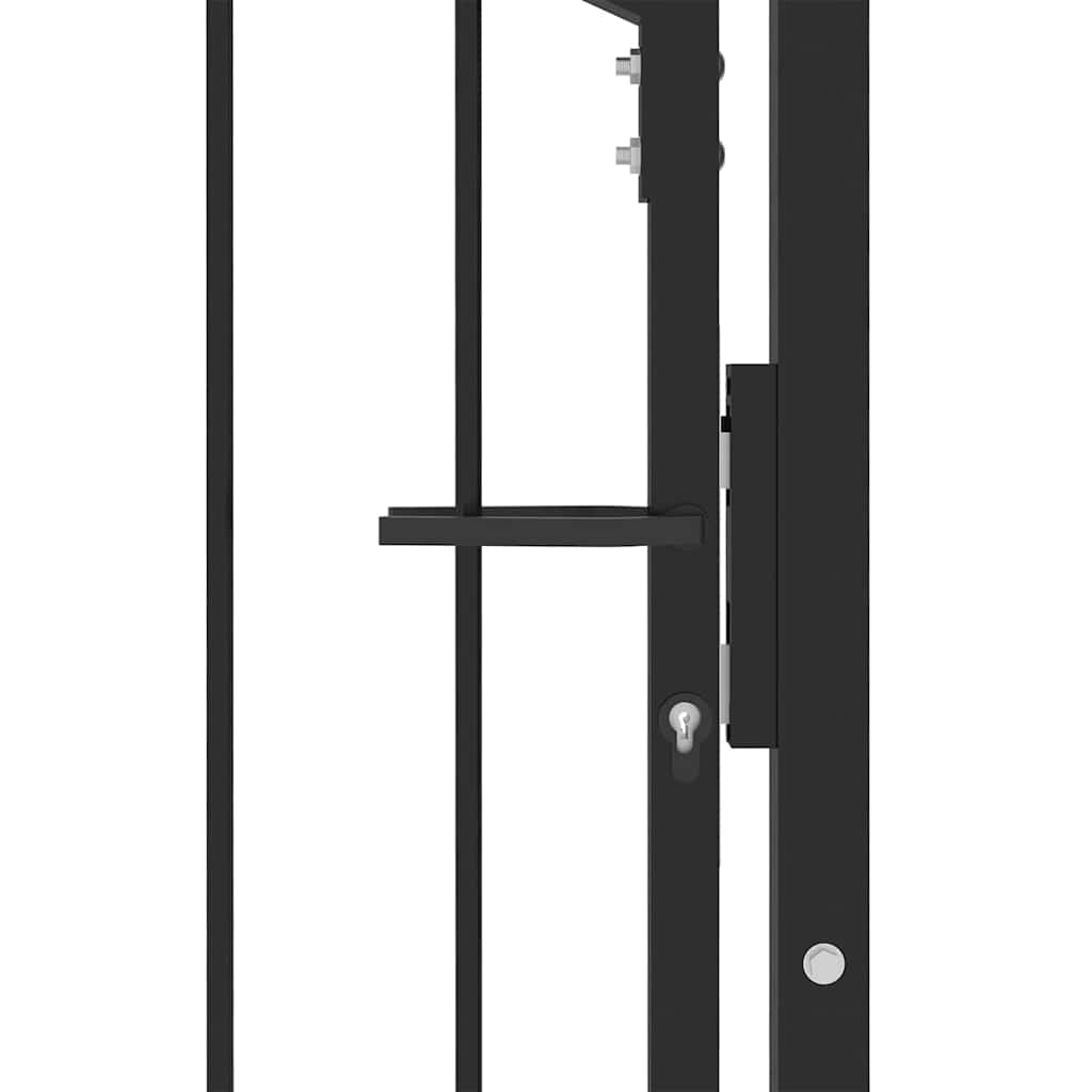 Vidaxl hekdeur met spijkers emmen 100 x 200 cm poedergecoat staal
