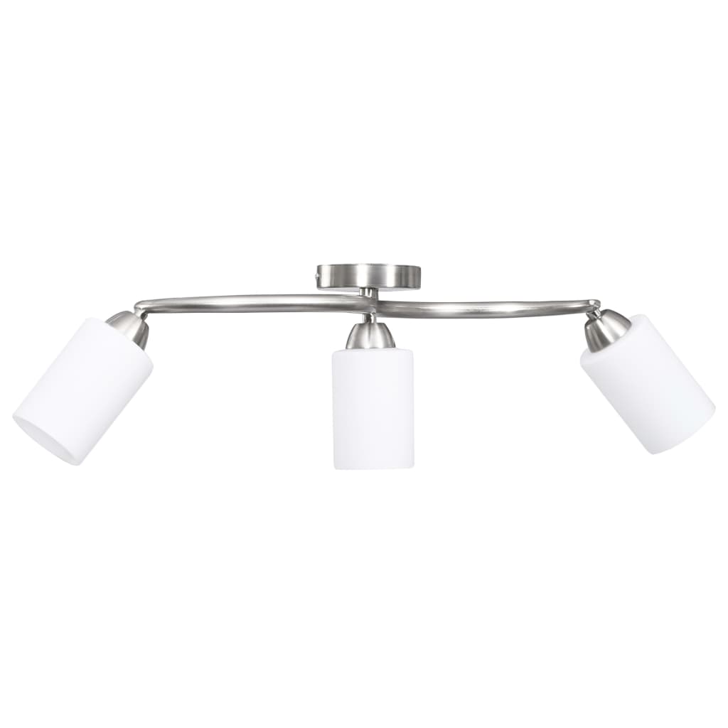 Vidaxl plafondlamp met keramische cilindervormige kappen 3xe14 wit
