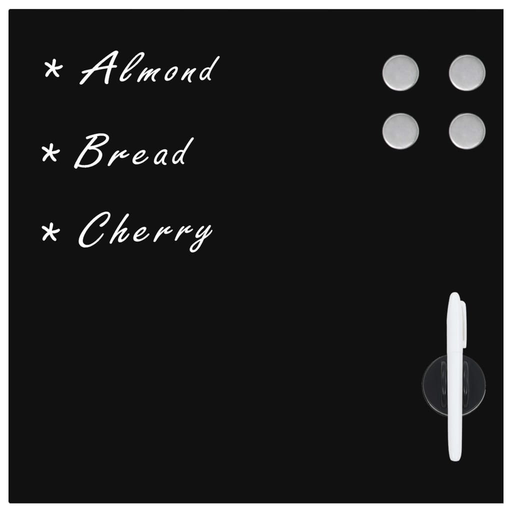 VidaXL Magneetbord voor aan de toverstaf 40x40 cm glas