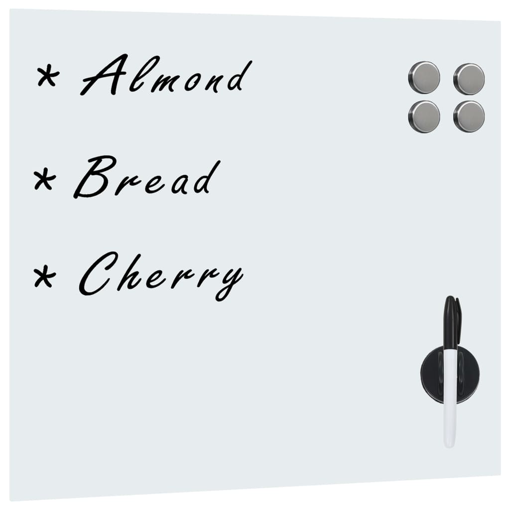 VidaXL Magneetbord voor aan de toverstaf 60x60 cm glas