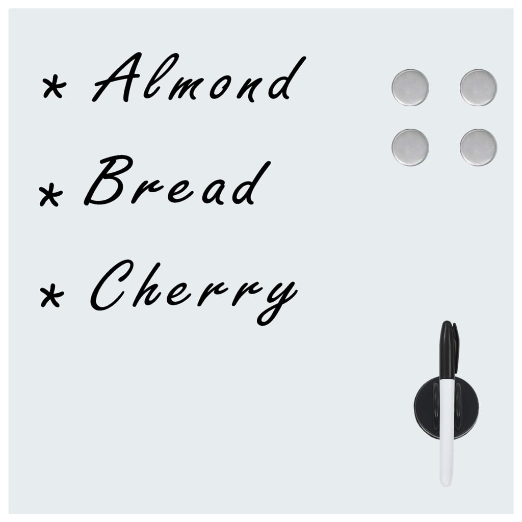 VidaXL Magneetbord voor aan de toverstaf 60x60 cm glas