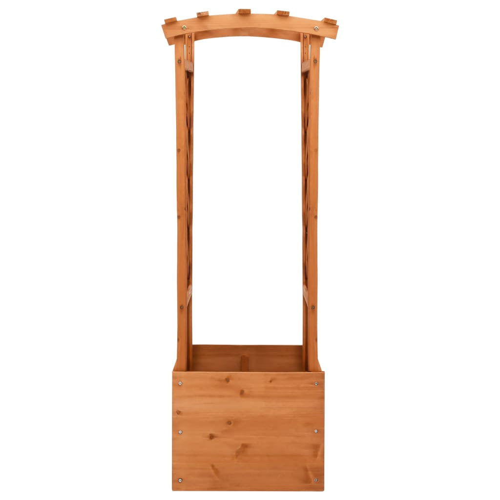 Vidaxl lattenwerkplantenbak met boog 49x39x130 cm vurenhout