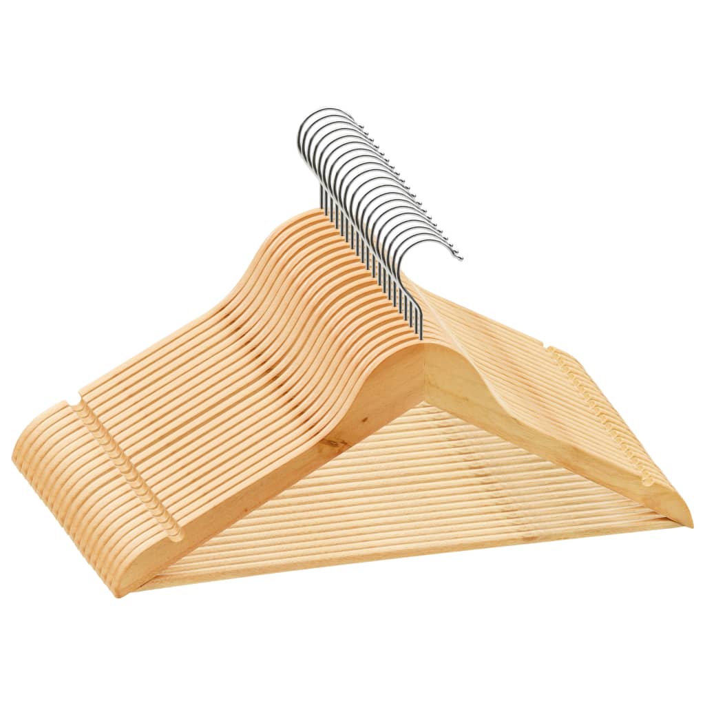 Vidaxl 20-delige kledinghangerset antislip hardhout