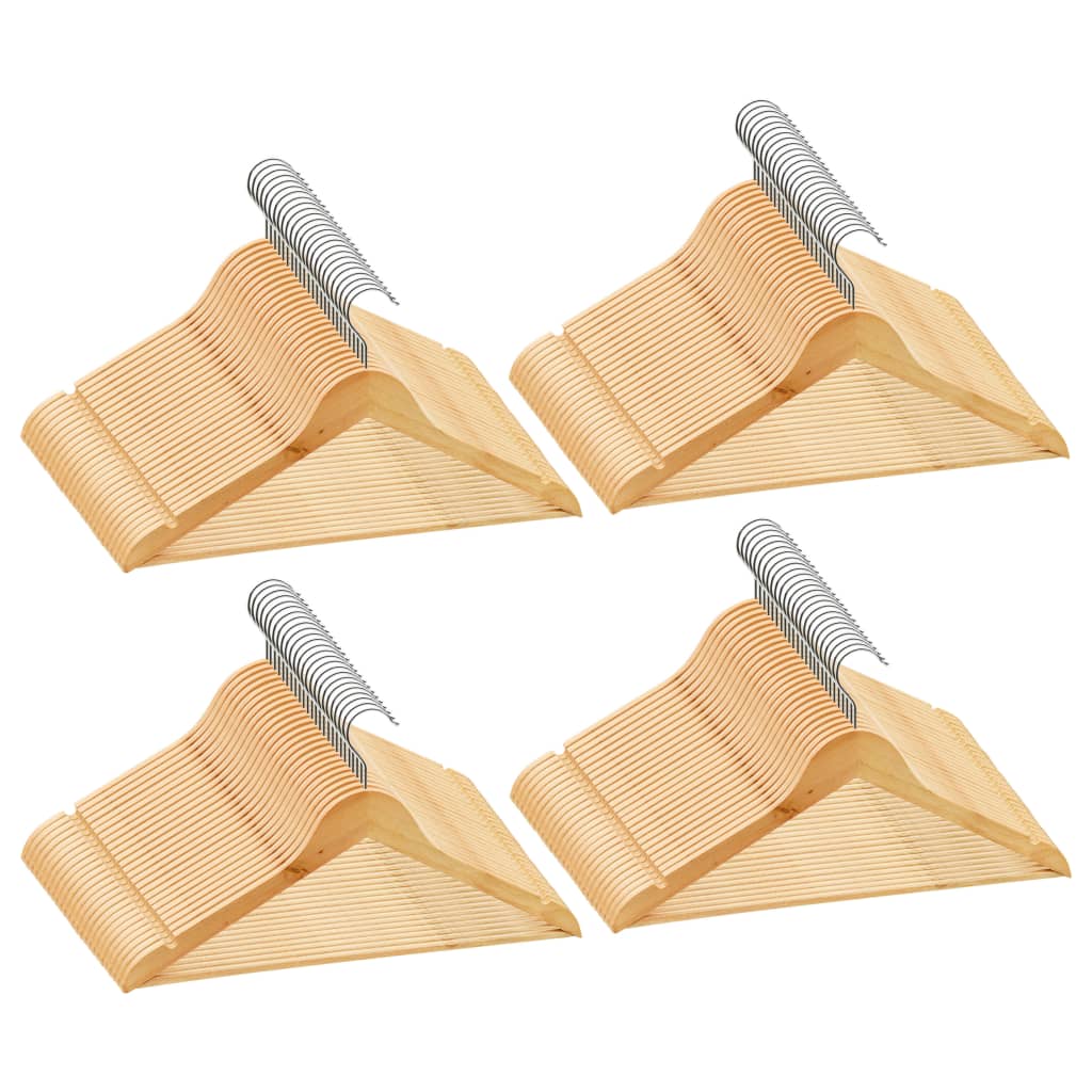Vidaxl 100-delige kledinghangerset antislip hardhout
