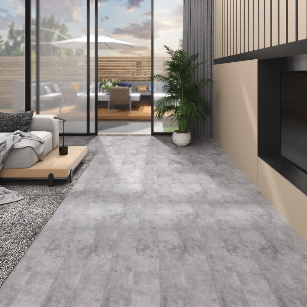 VidaXL Vloerplanken niet-zelfklevende 4,46 m² 3 mm PVC cementbruin