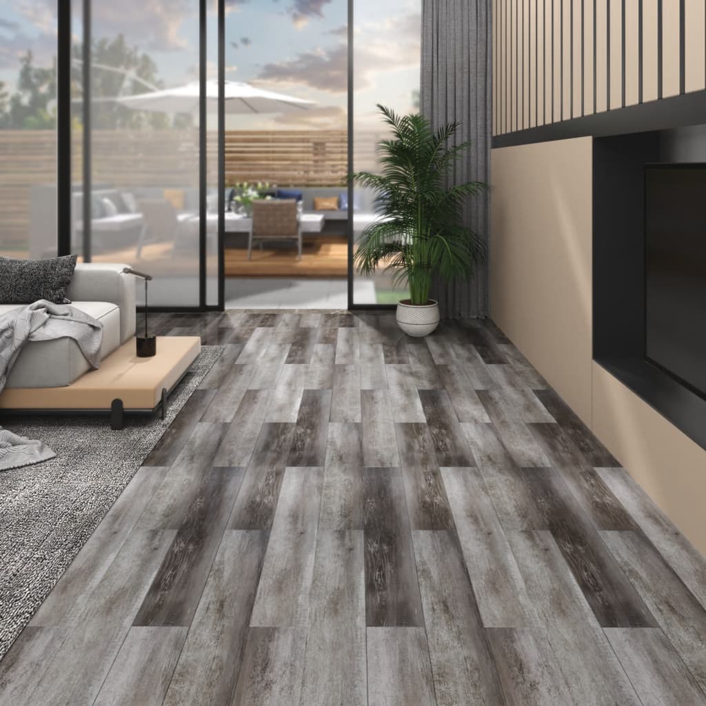 VidaXL Vloerplanken niet-zelfklevende 4,46 m² 3 mm PVC gestreept hout
