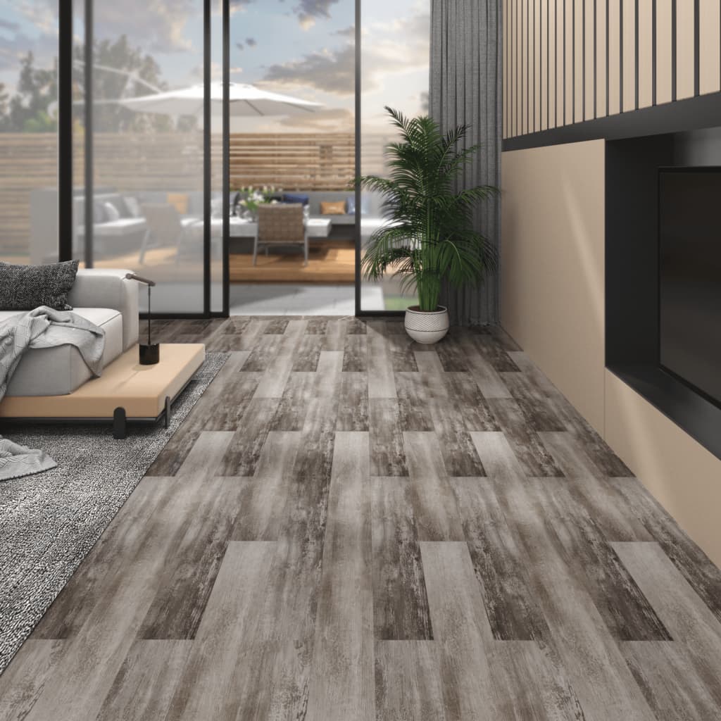 VidaXL Vloerplanken niet-zelfklevende 5,26 m² 2 mm PVC mat houtbruin
