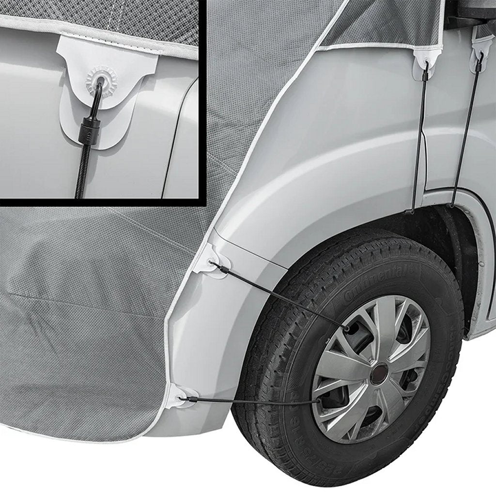 Proplus raamafdekking voor fiat ducato vanaf 2006 - nonwoven - voorruitfolie - zonbescherming - voorruitafdekking - eenvoudige bevestigen - privacy en bescherming - tegen hitte en kou - inclusief bevestigingstrips