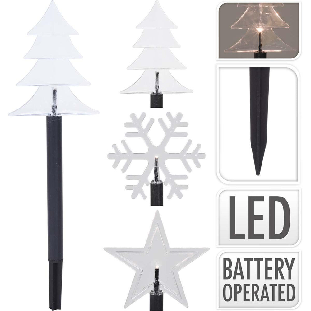 SIASIA LED Kerstverlichting op Grondpin IP44 + Timer 5 Stuks