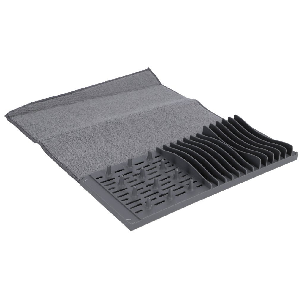 Overige merken afdruiprek met afdruipmat 38x48 cm antraciet
