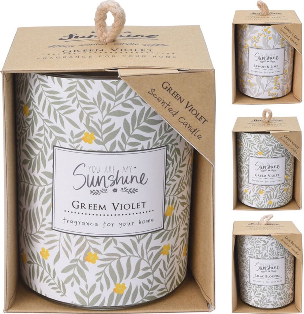 Diverse geurkaarsen in glas in doos oslash;8x9,5cm 1 stuk verschillende uitvoeringen