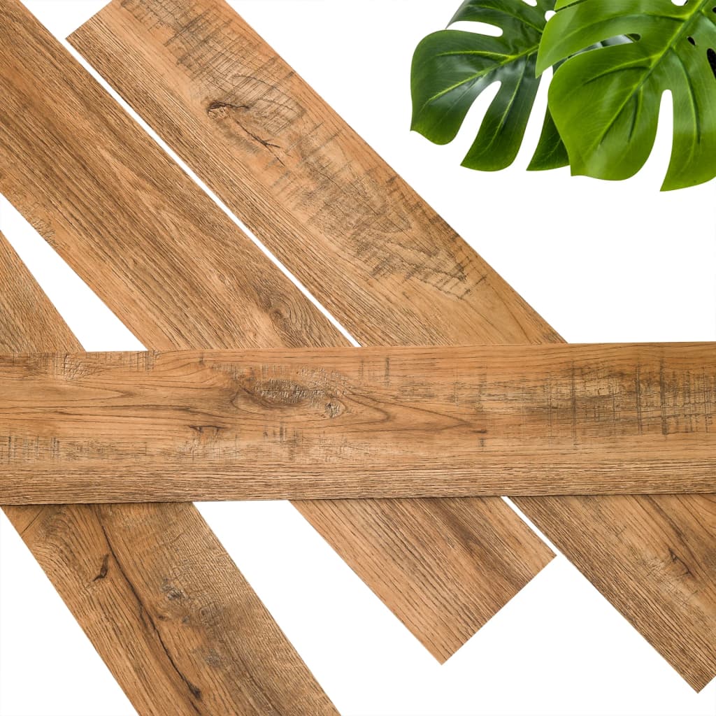 WallArt WallArt Planken houtlook gerecycled eikenhout roestbruin