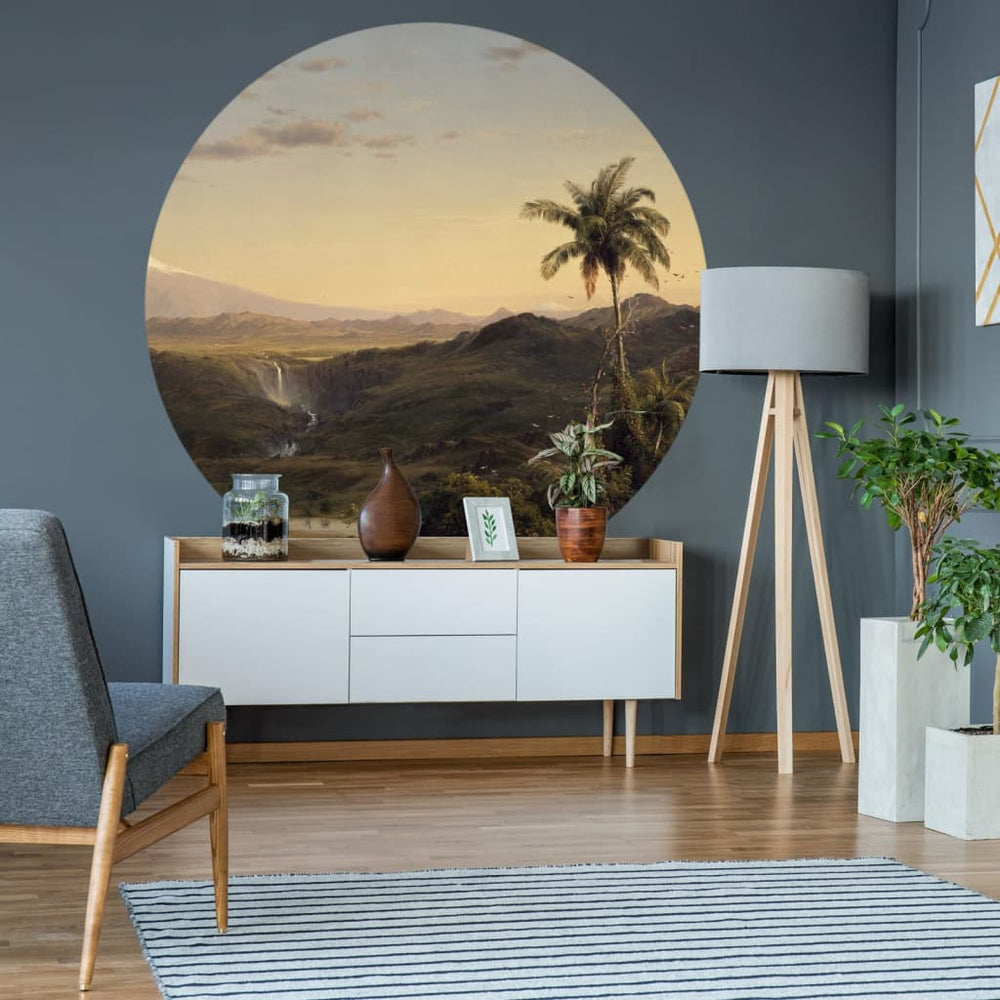 WallArt WallArt Behangcirkel Amerika 142,5 cm