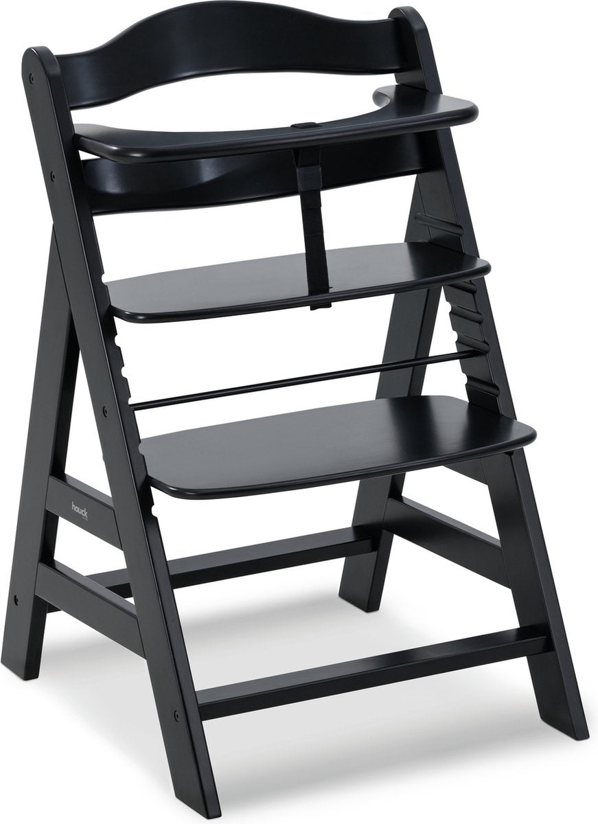 Hauck kinderstoel alpha+ black - fsc® gecertificeerd beukenhout - black