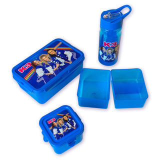 Studio 100 k3 broodtrommel met extra doosjes blauw