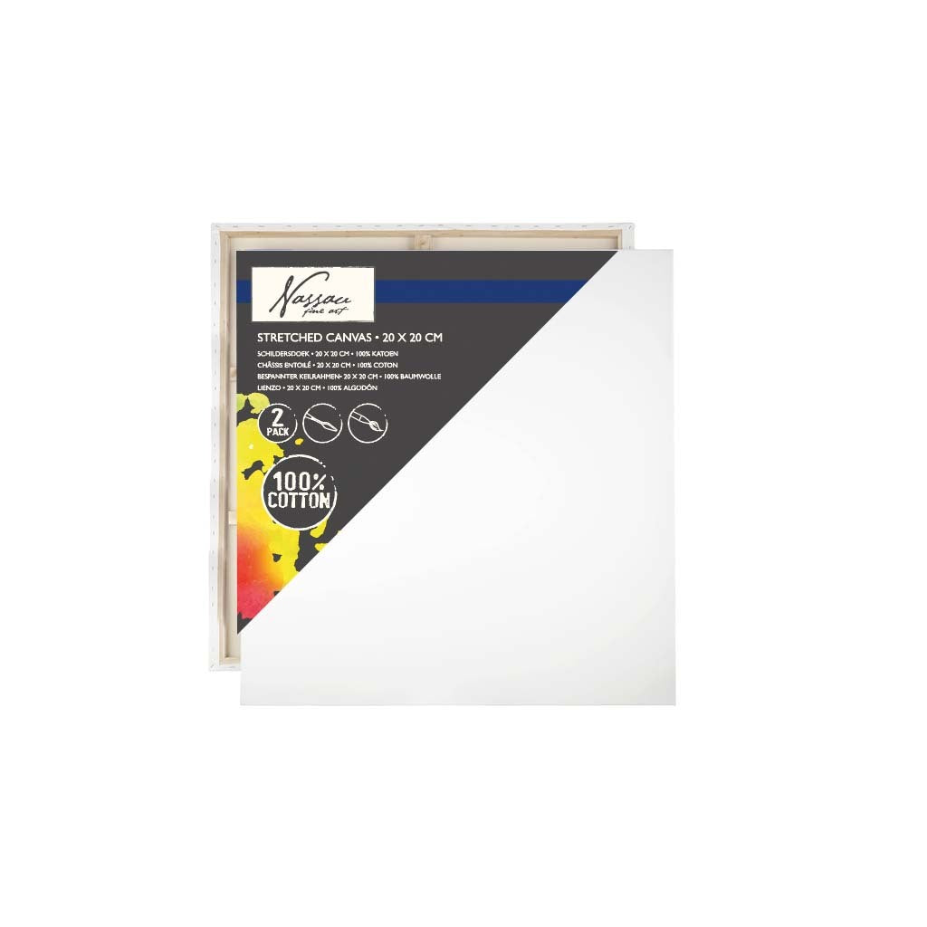 Nassau fine art schilder canvas 20x20cm, 2st.