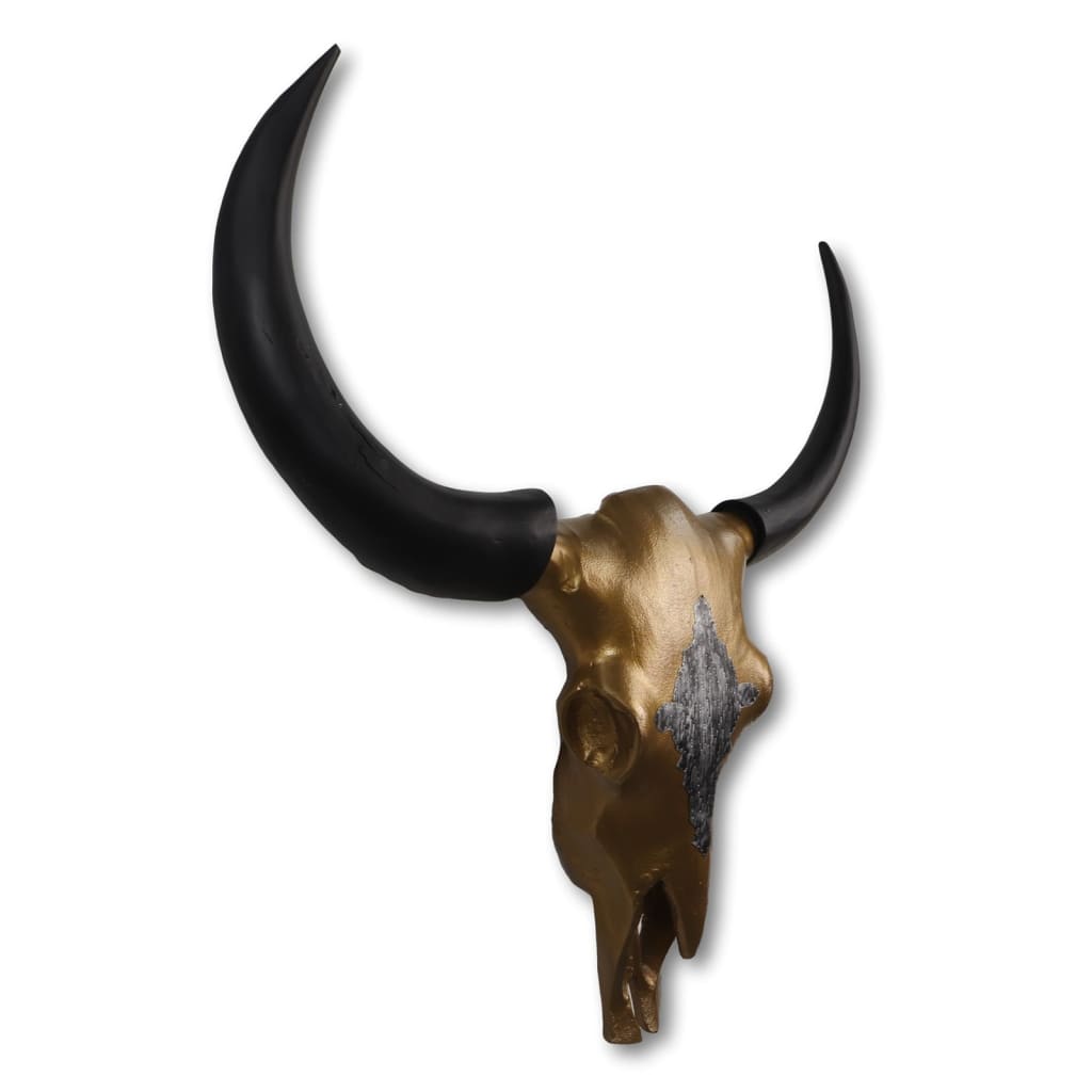 Hsm collectie buffelhoofd decoratief l 80x10x80 cm