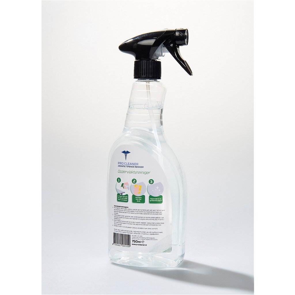 Pro reiniger doos desinfecterende oppervlaktereiniger 750 ml 10 stuks