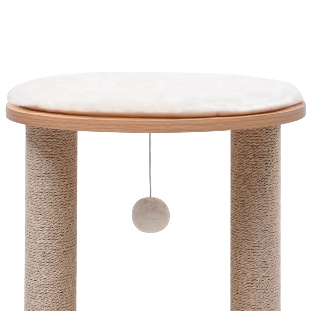 VidaXL Kattenkrabpaal klein met krabpalen 44 cm