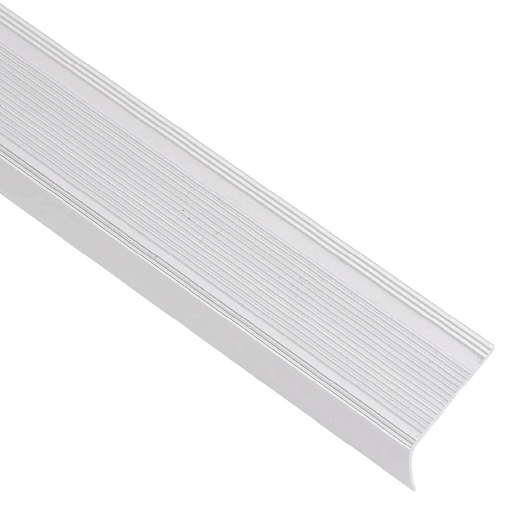 Vidaxl trapneuzen l-vormig 5 st 100 cm aluminium zilverkleurig
