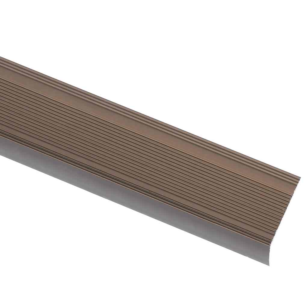 Vidaxl trapneuzen l-vormig 5 st 100 cm aluminium bruin