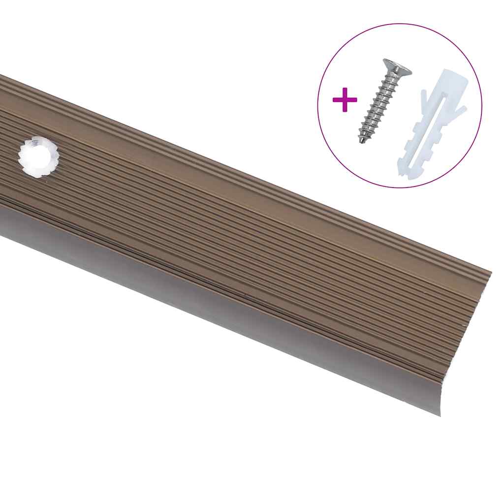 Vidaxl trapneuzen l-vormig 15 st 100 cm aluminium bruin