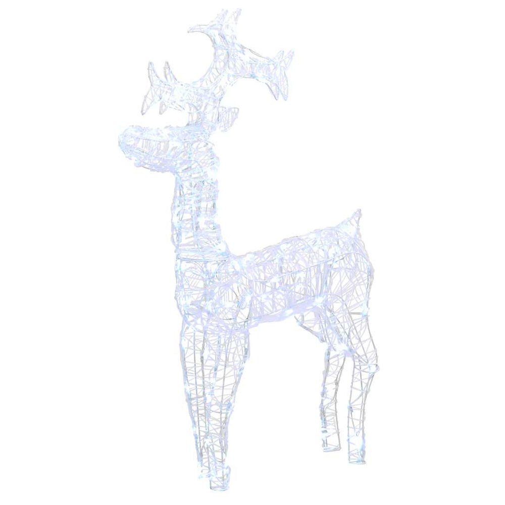 Vidaxl kerstdecoratie rendieren 90 led's 60x16x100 cm acryl