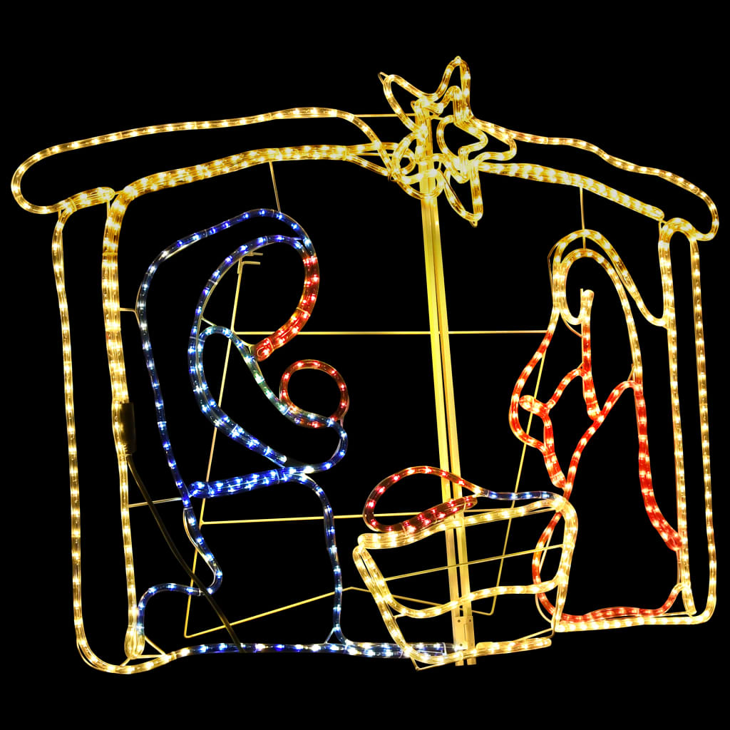 Vidaxl kerstdecoratie kerststal 240 led's 116x41x87 cm