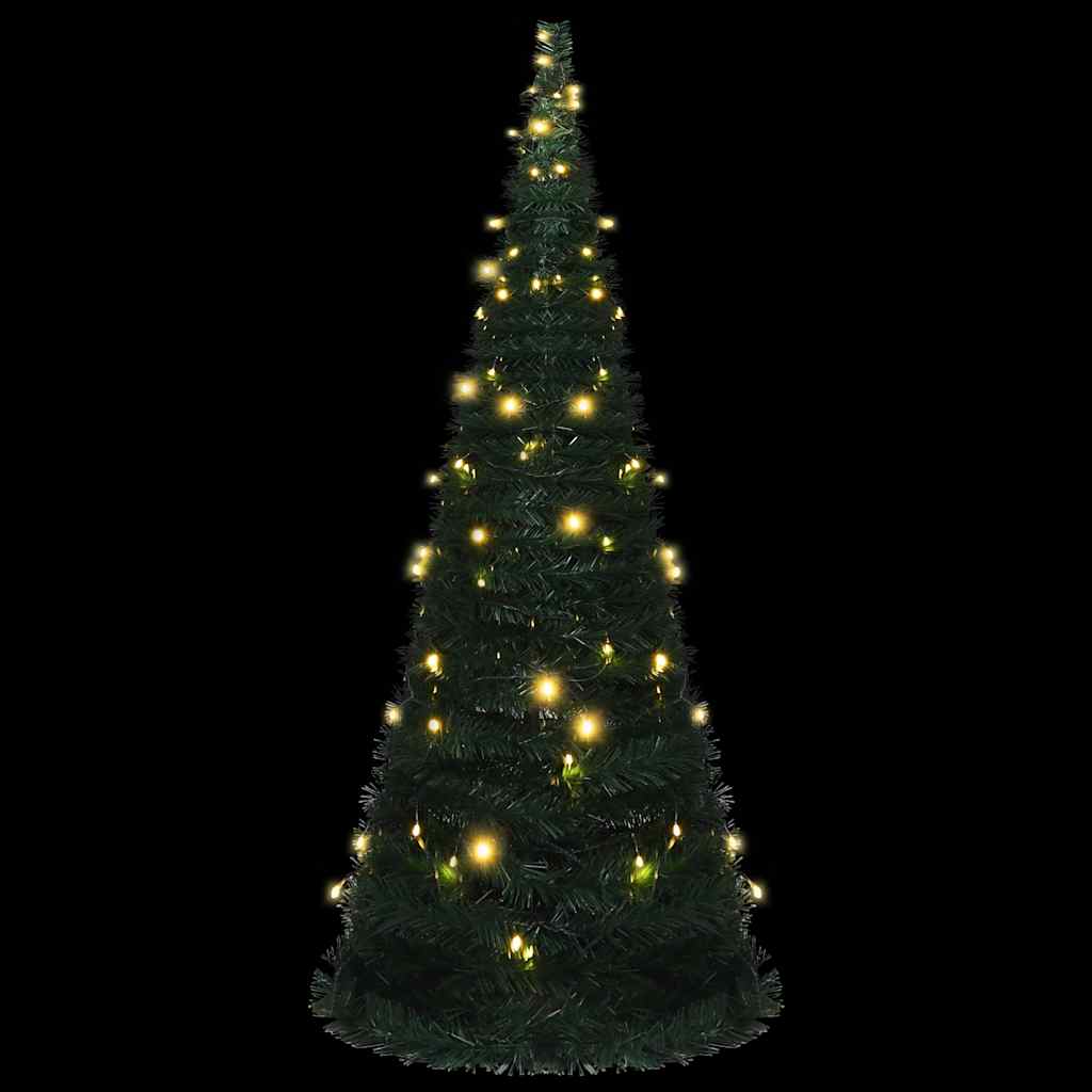 Vidaxl kunstkerstboom met verlichting pop-up 210 cm groen